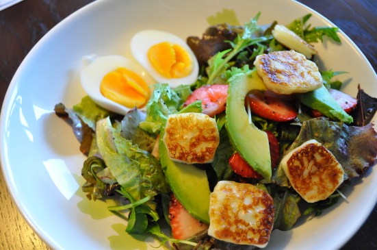Fried Haloumi Salad
